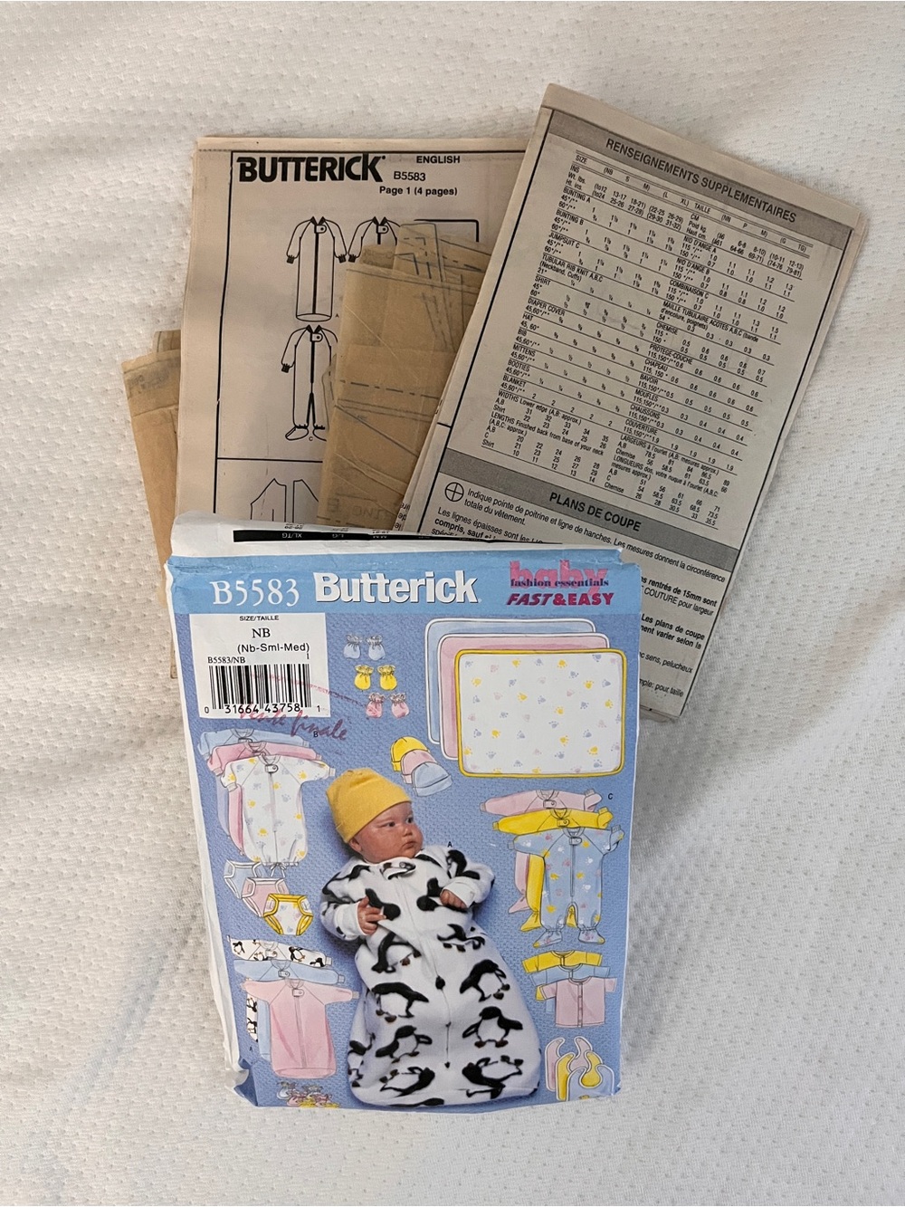Bundle of 3 Baby & Toddler Sewing Patterns | Burda Kids & Butterick | As-Is